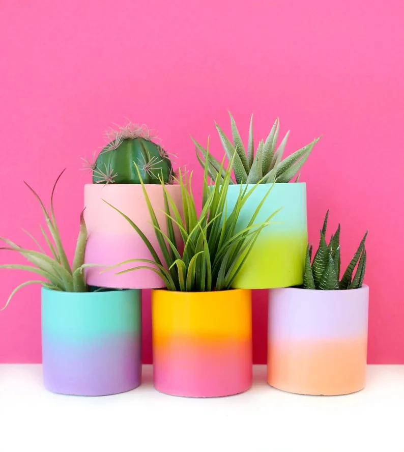 3. Planter con gradiente ombre