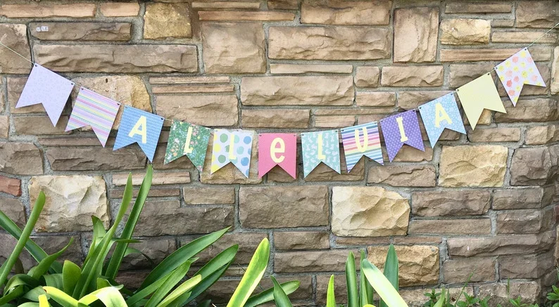 5. Pancarta de Pascua Aleluya