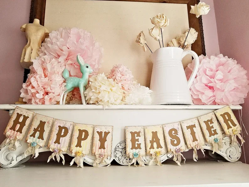 9. Pancarta vintage de Pascua