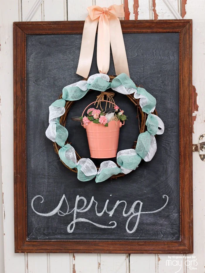 4. Spring Ribbon Wreath