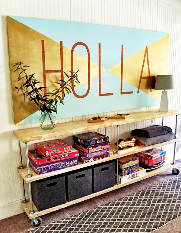 7. Carro industrial para almacenamiento DIY