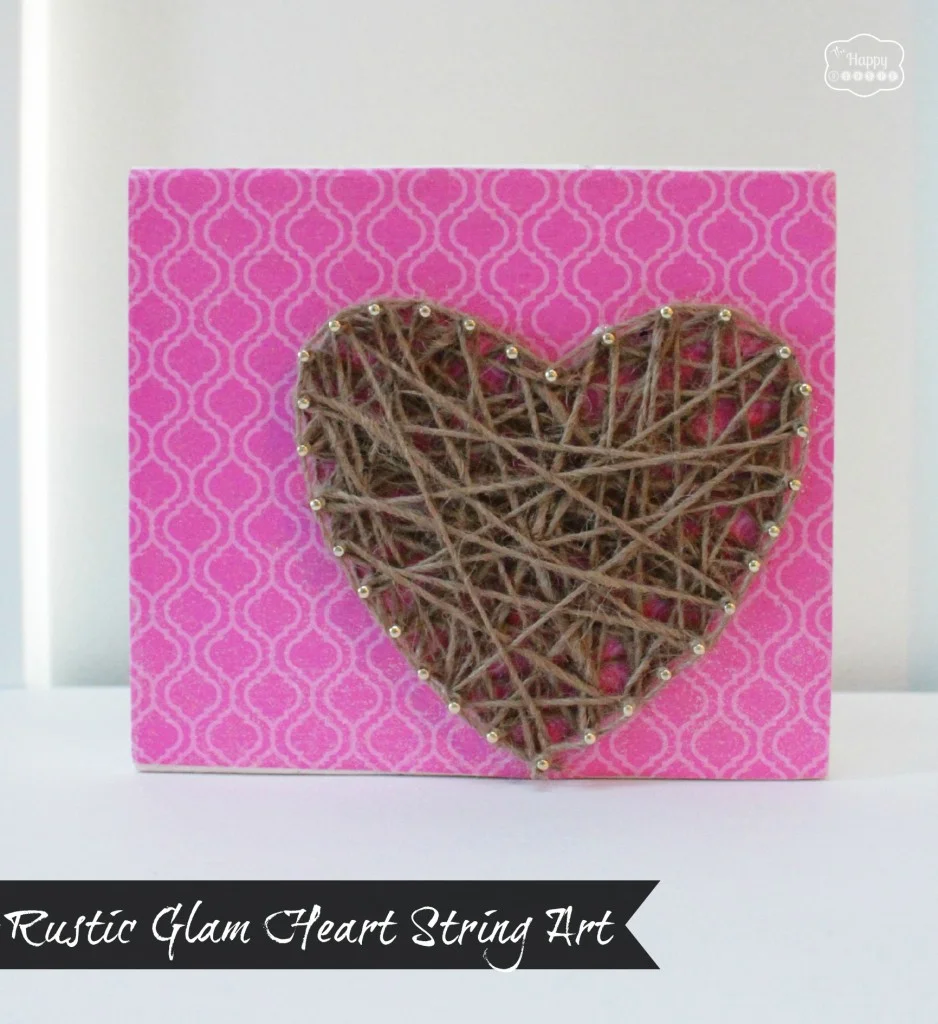 3. Rustic Glam Heart String Art
