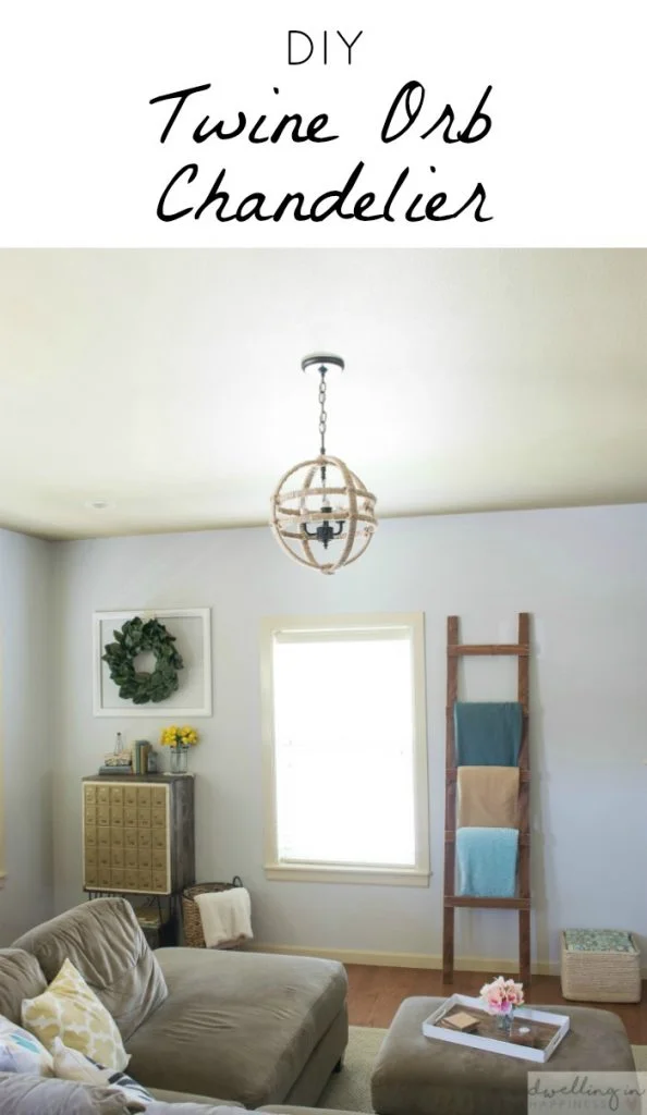16. DIY Twine Orb Chandelier