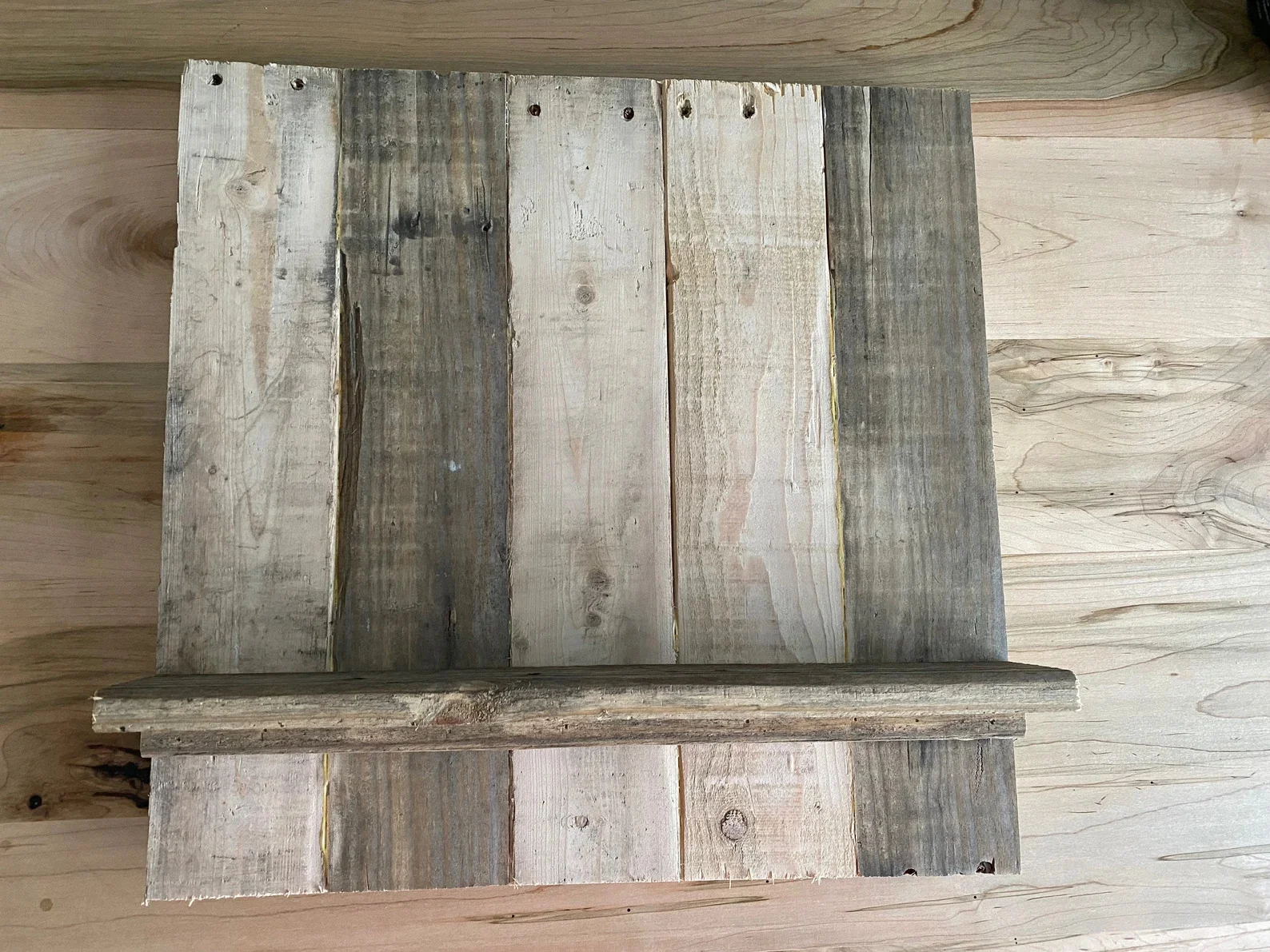 14. Hanging Shelf Made from Recycled Pallet Boards