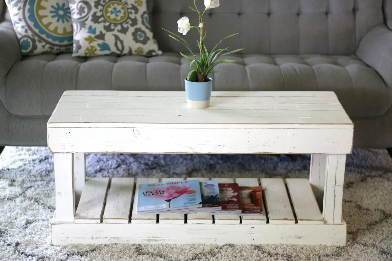 12. Coffee Table with Lattice Bottom