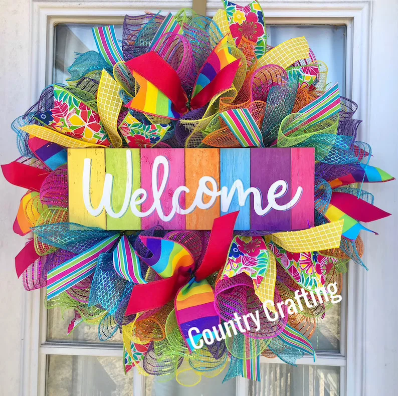 Hello Summer 网格门饰