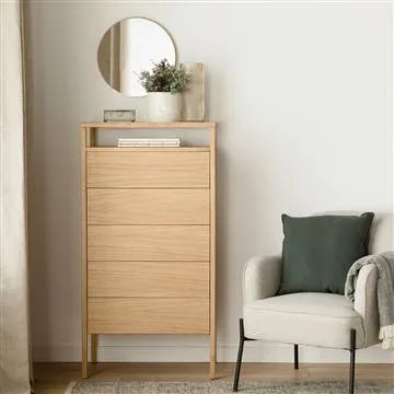 卧室中自然风格的装饰储物解决方案