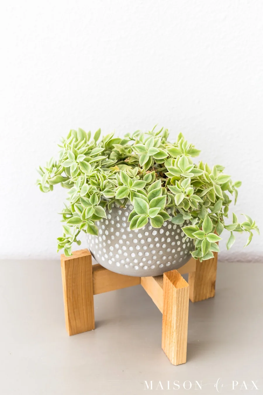 3. Soporte de plantas DIY hecho con madera de pino