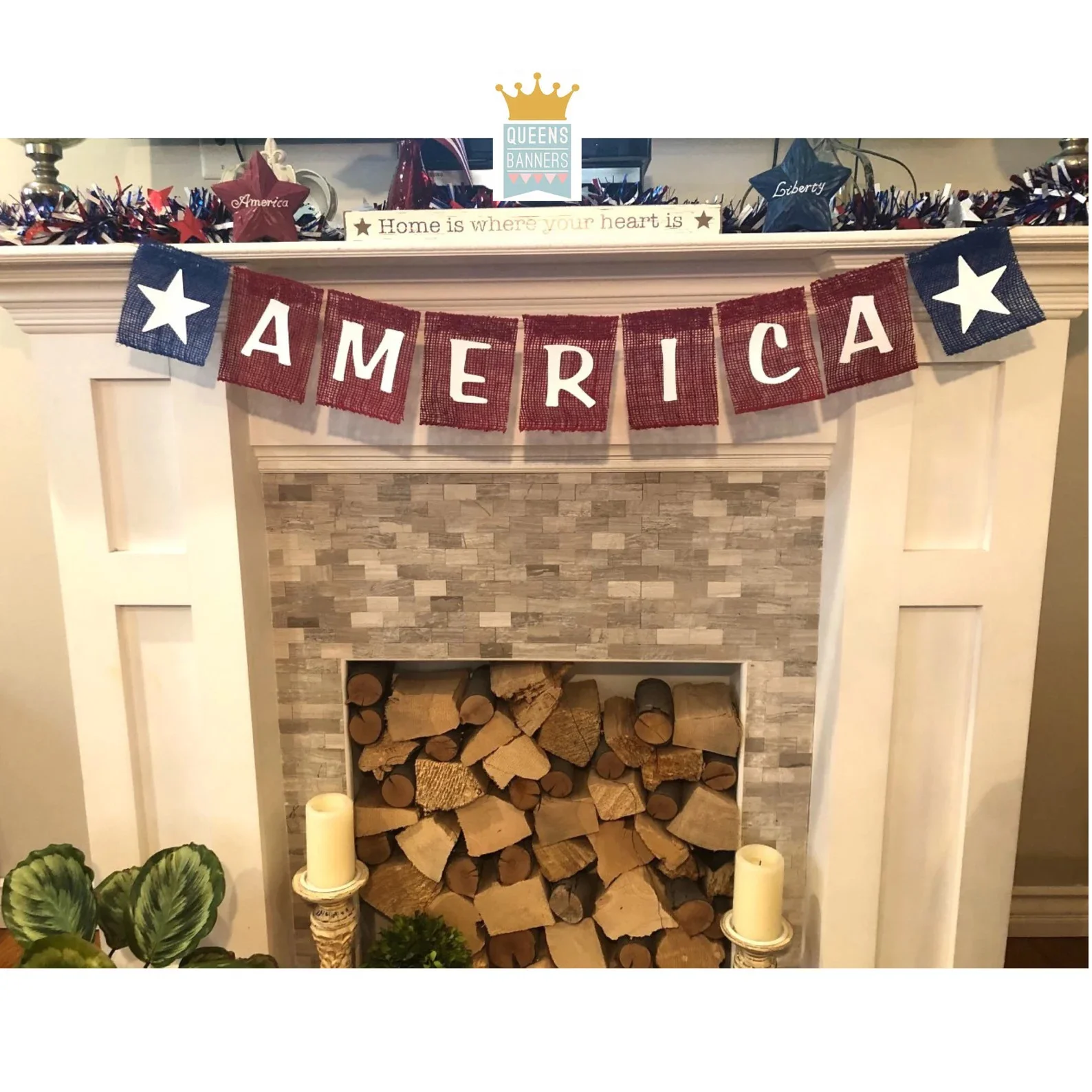 15. Banner with 'America' Message