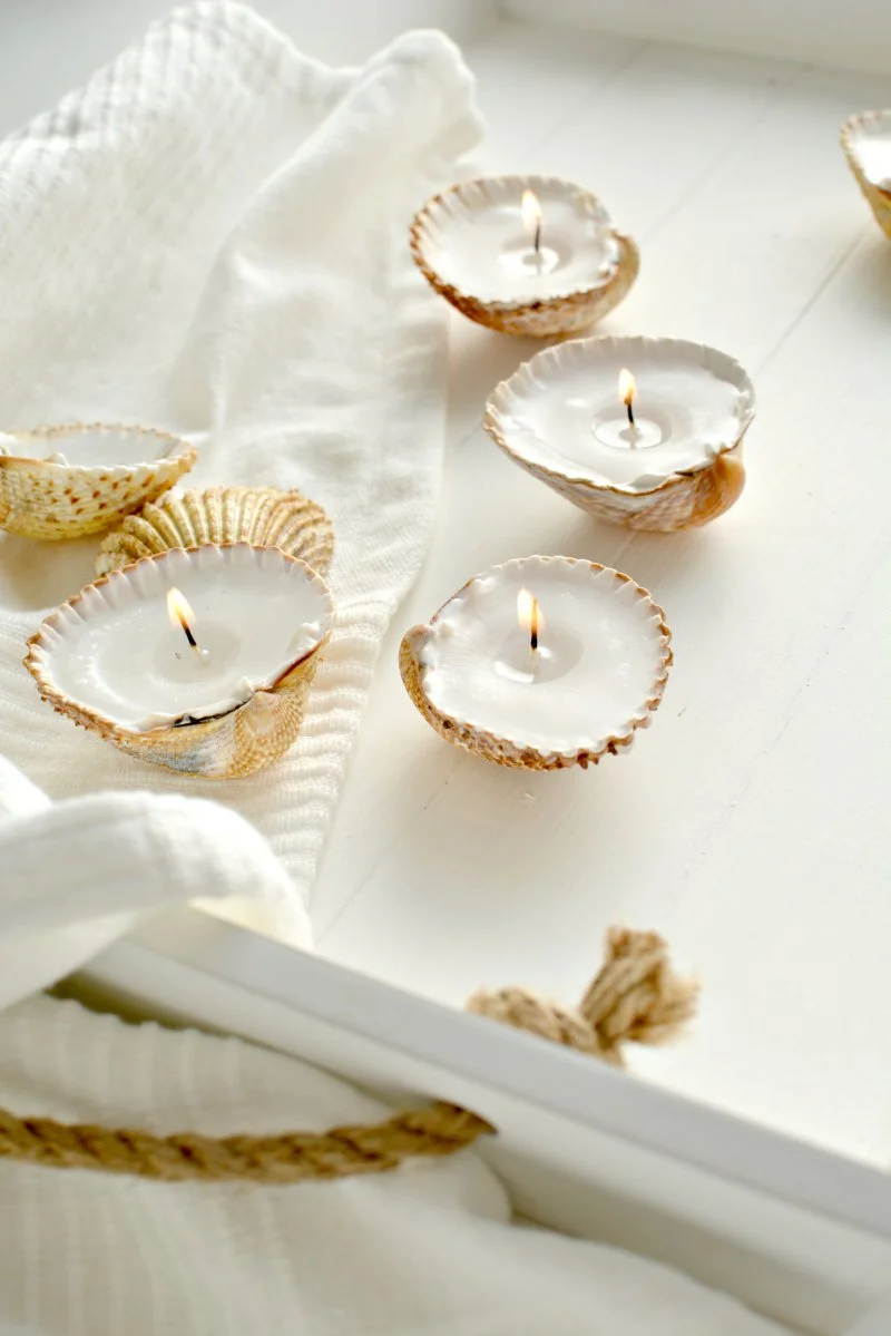10. DIY: Candles from Shells