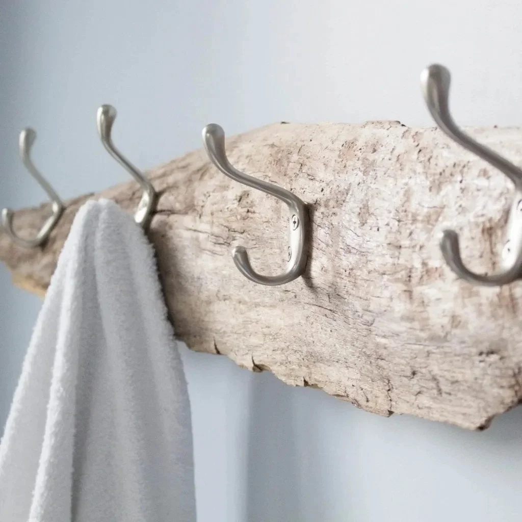 7. Wooden Towel Holder