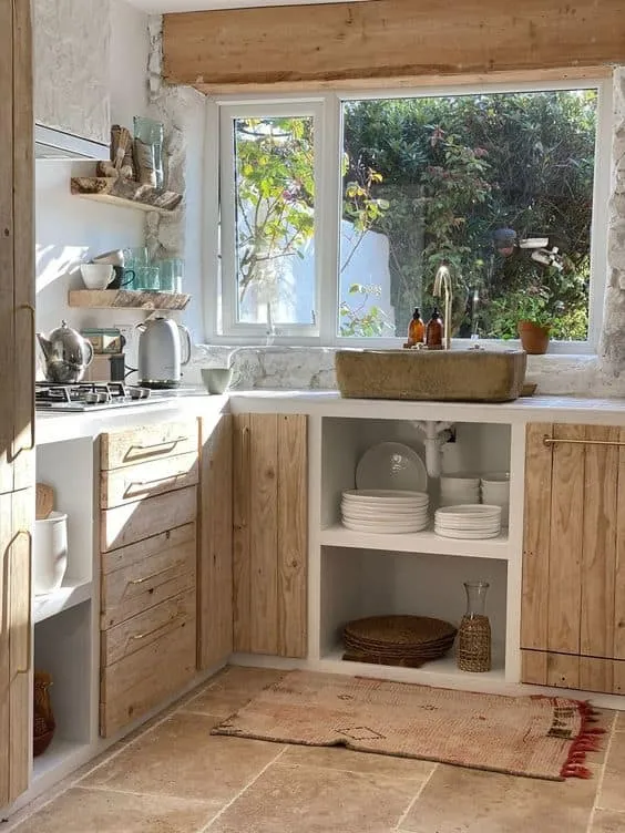 Inspiration for Wooden Stone Kitchen Lighting