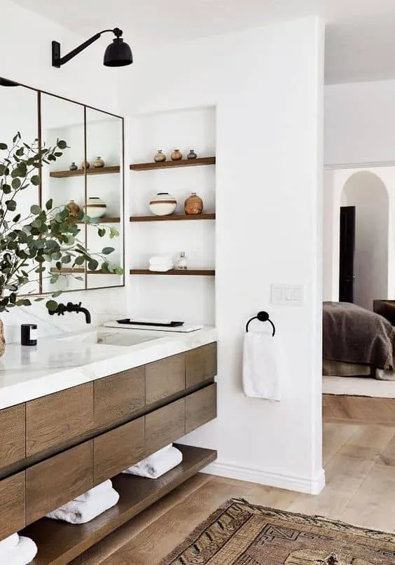 Unique Ideas with Shelves for Small Bathrooms