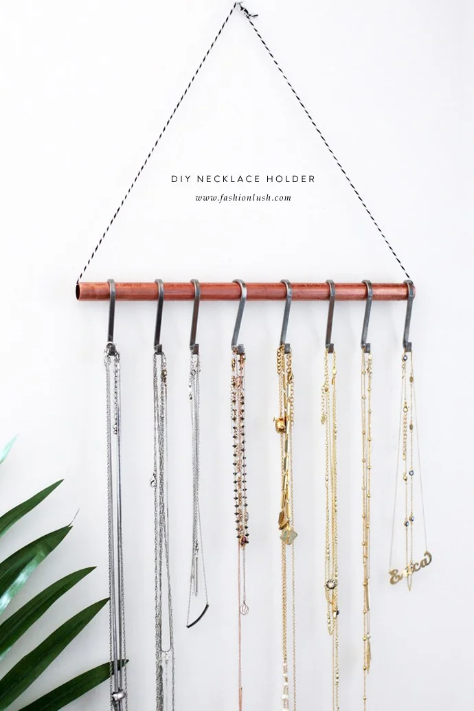 11. DIY Minimalist Necklace Organizer