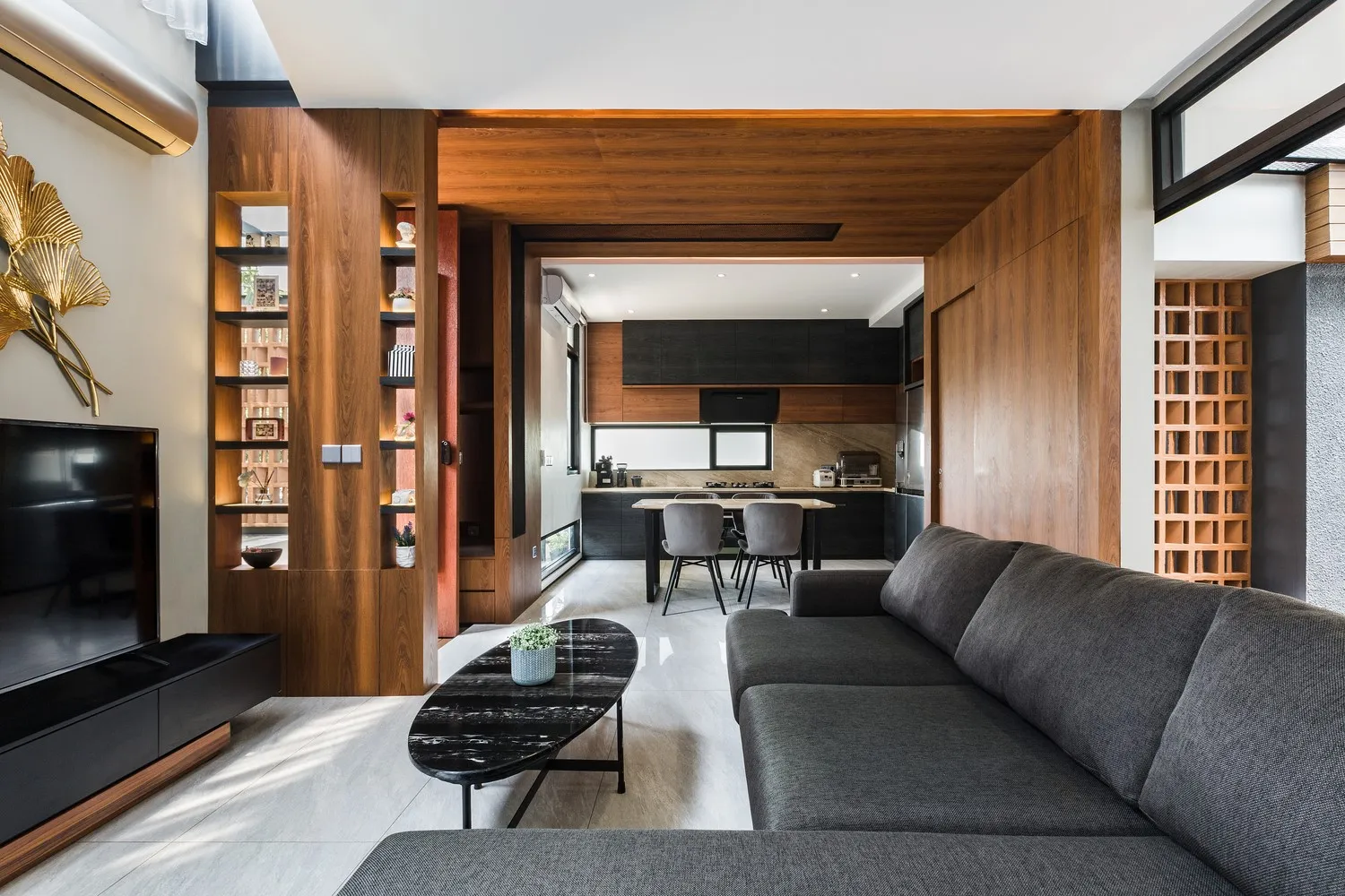 Curved Standalone House by Phidias Indonesia in Indonesia