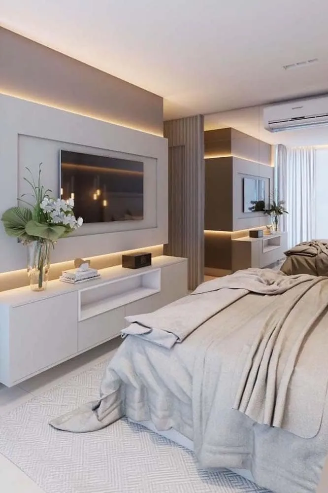 卧室电视的美丽视角