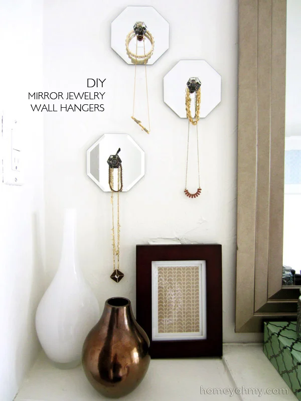 16. DIY Mirror Wall Mounts for Bracelets