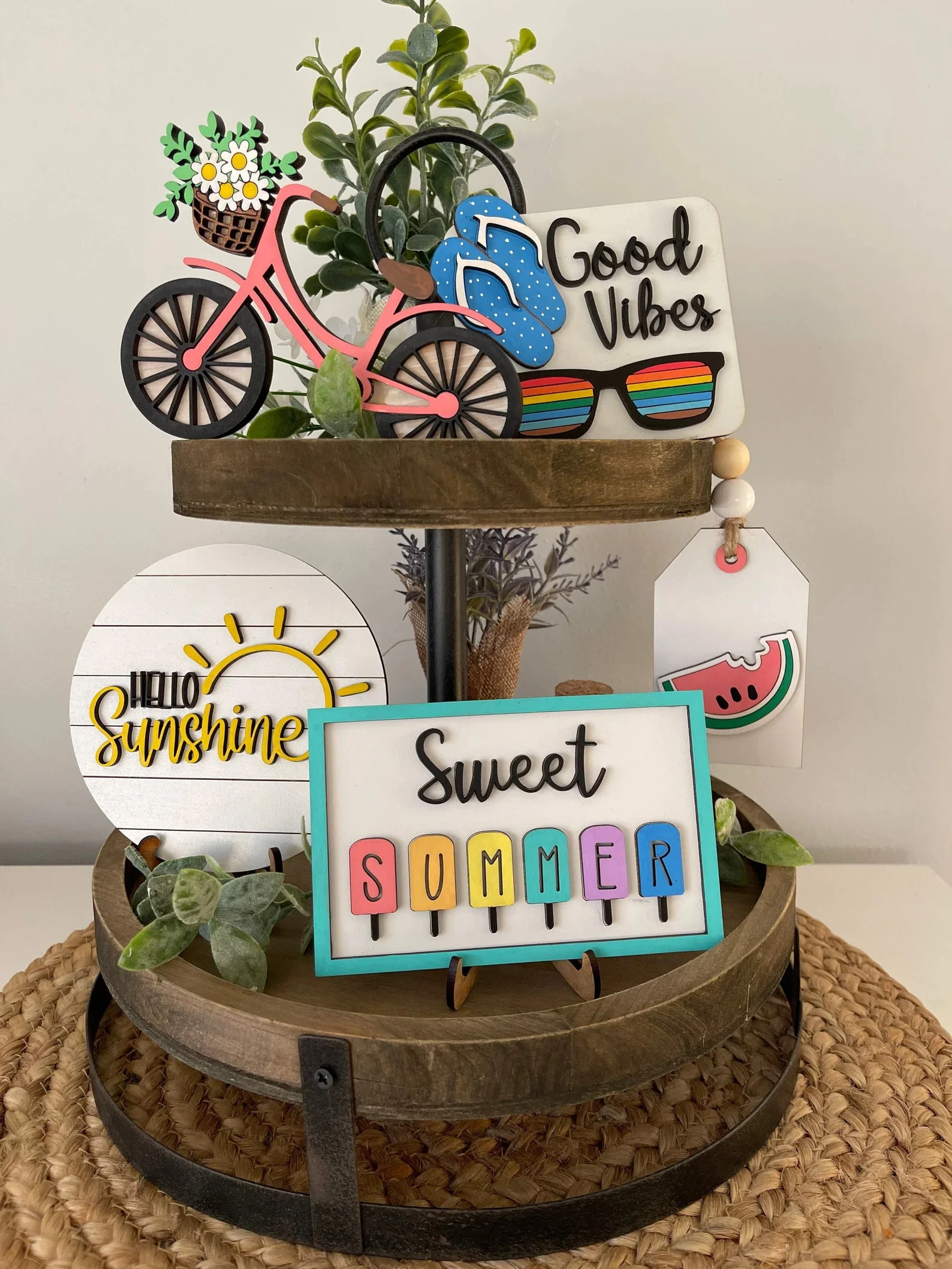 14. 多层托盘夏日装饰