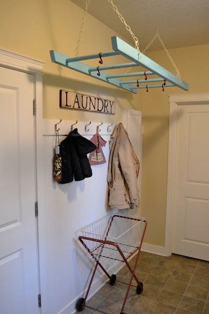 15. Ladder for Laundry Basket