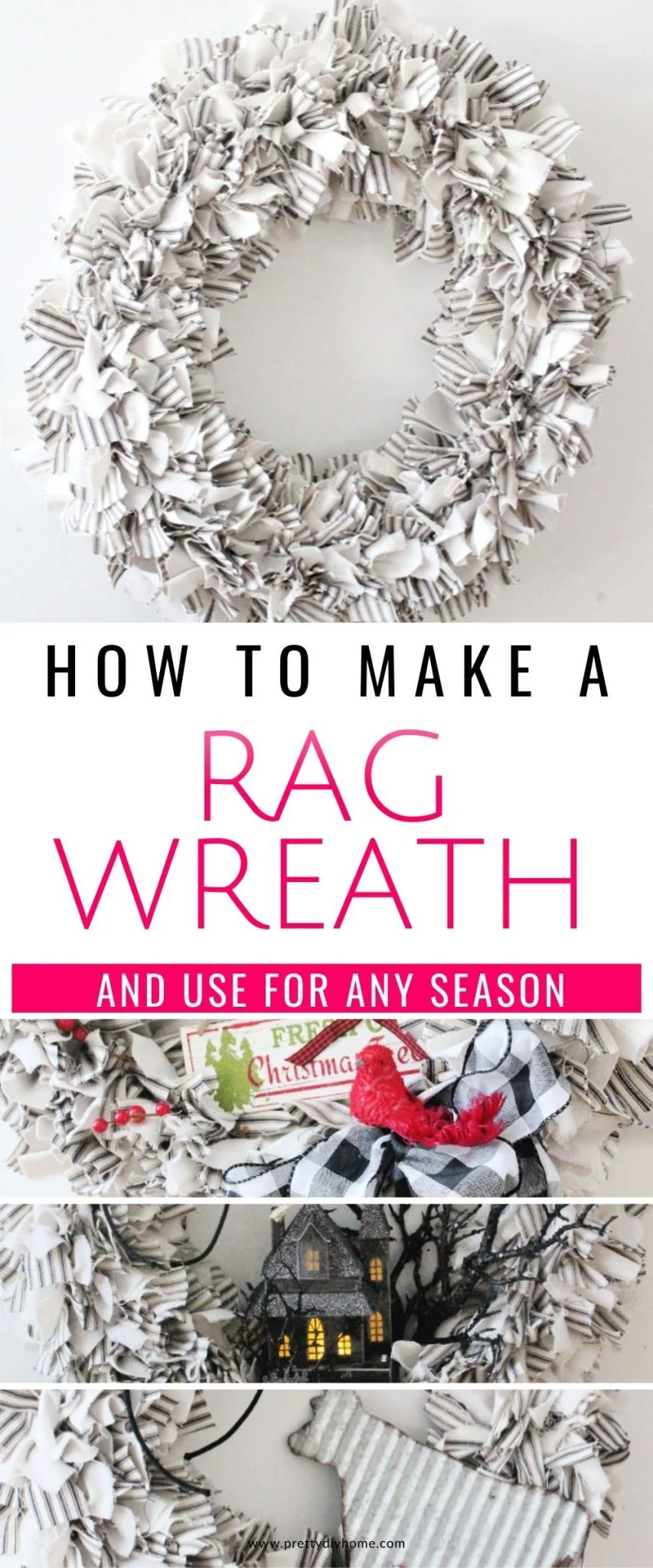 2. 用木托盘和钉子制作DIY农舍花环