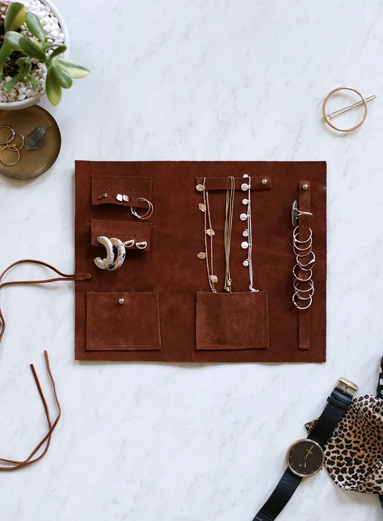 7. DIY Leather Bracelet Organizer