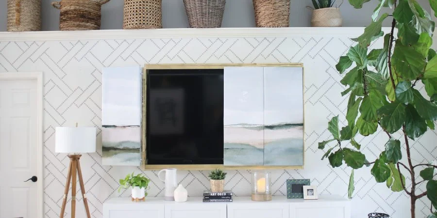 6. MARCO DIY OCULTO PARA TELEVISOR