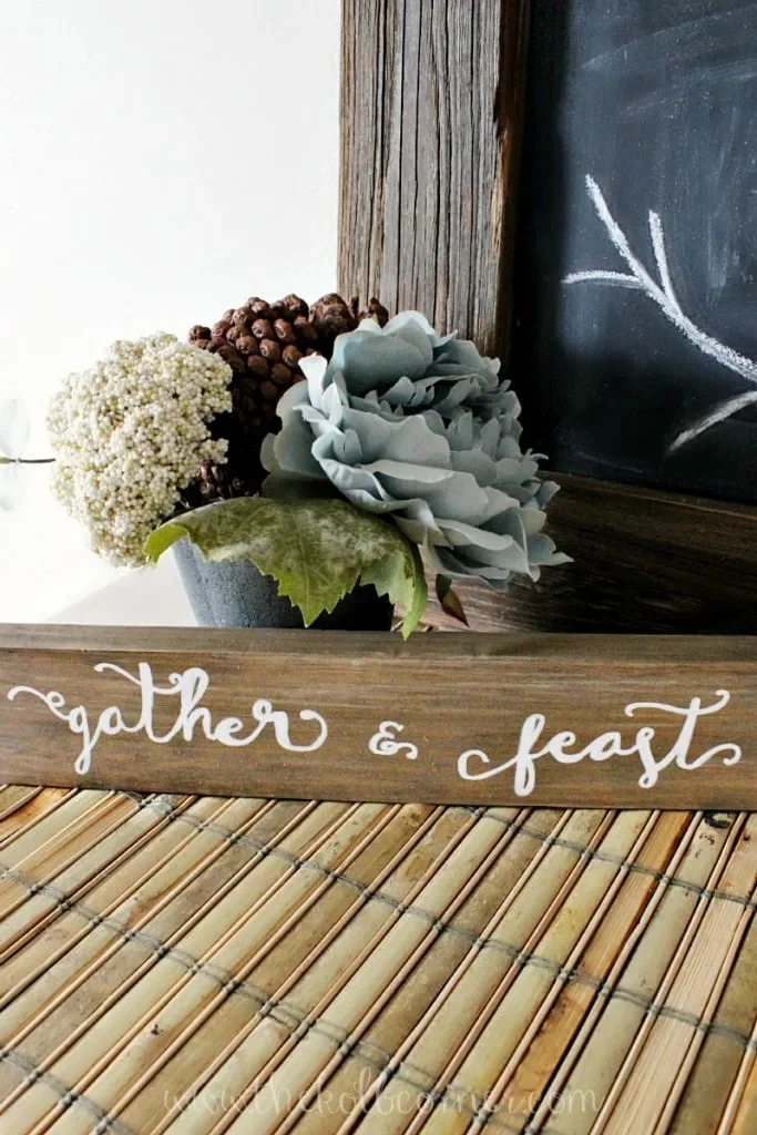 7. DIY Painted Sign 'Gather and Marry'