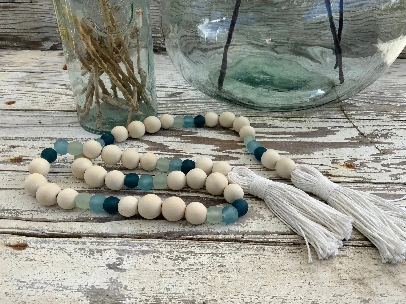 10. Guirnalda con gradiente de vidrio marino