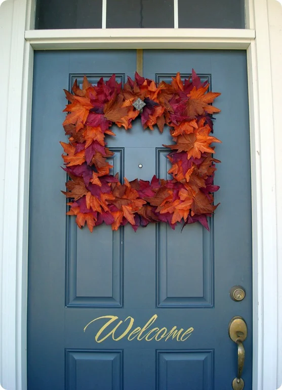 12. AUTUMN WREATH FROM DOLLAR STORE