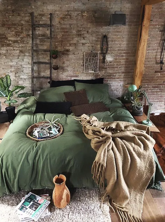 Relaxing and Stylish Green Bed for Bedroom