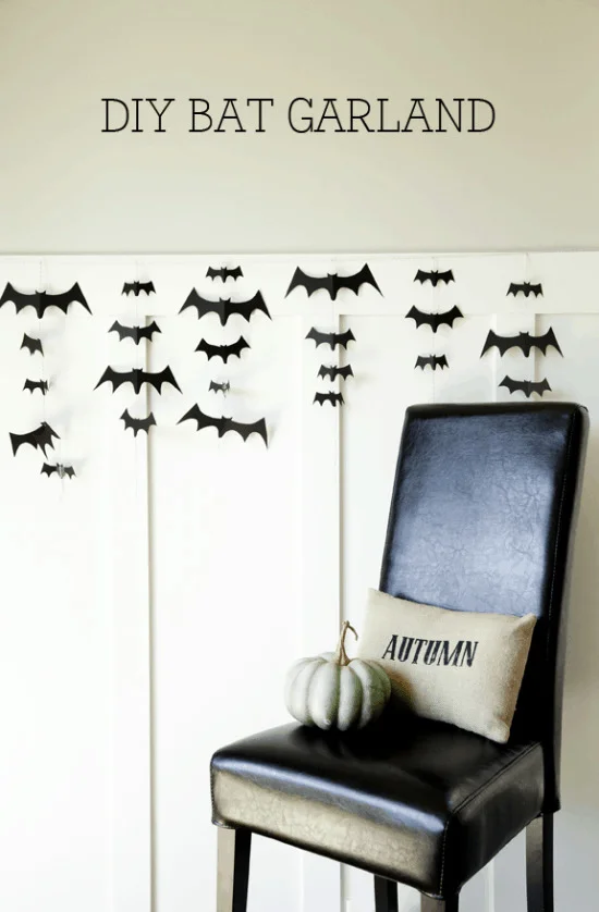 3. Decoración de Halloween con murciélagos