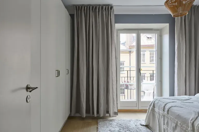 Spacious and Bright Swedish Penthouse with Large Windows Opening to the Terrace