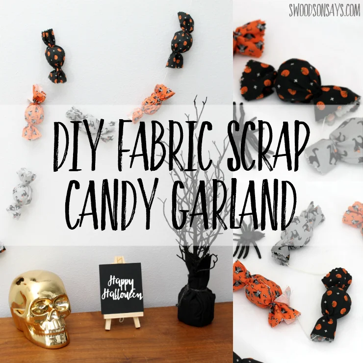 7. Decoración de Halloween con restos de tela