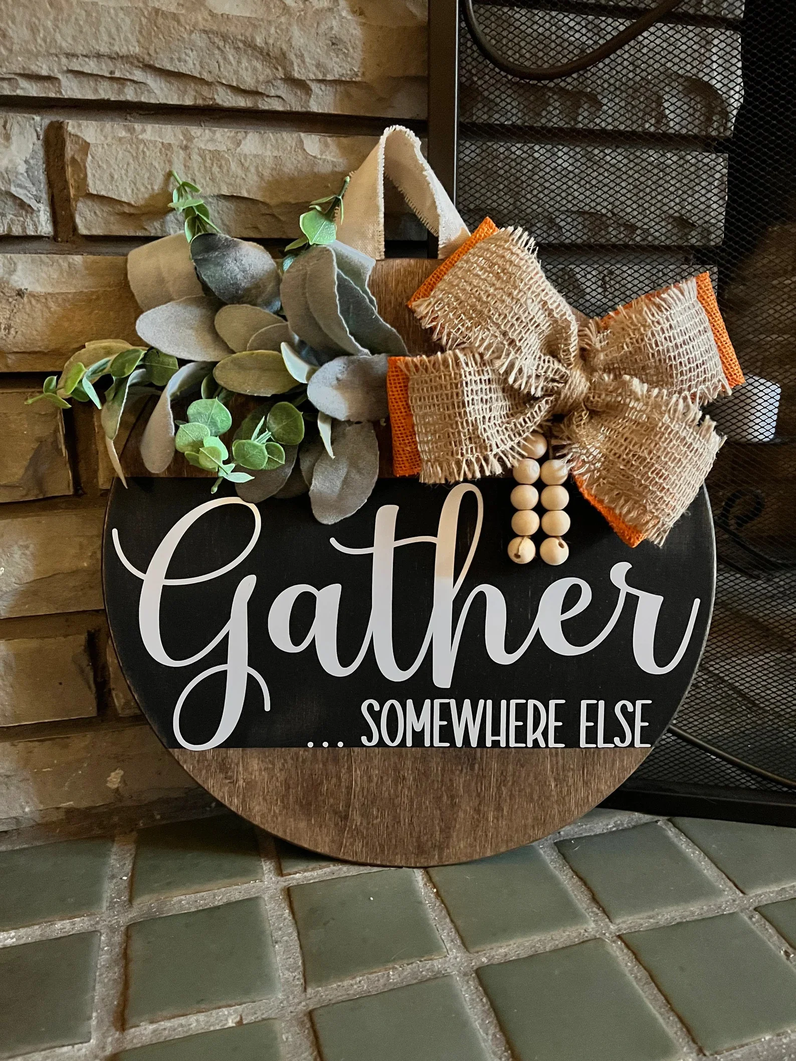 7. 带文字的搞笑门环