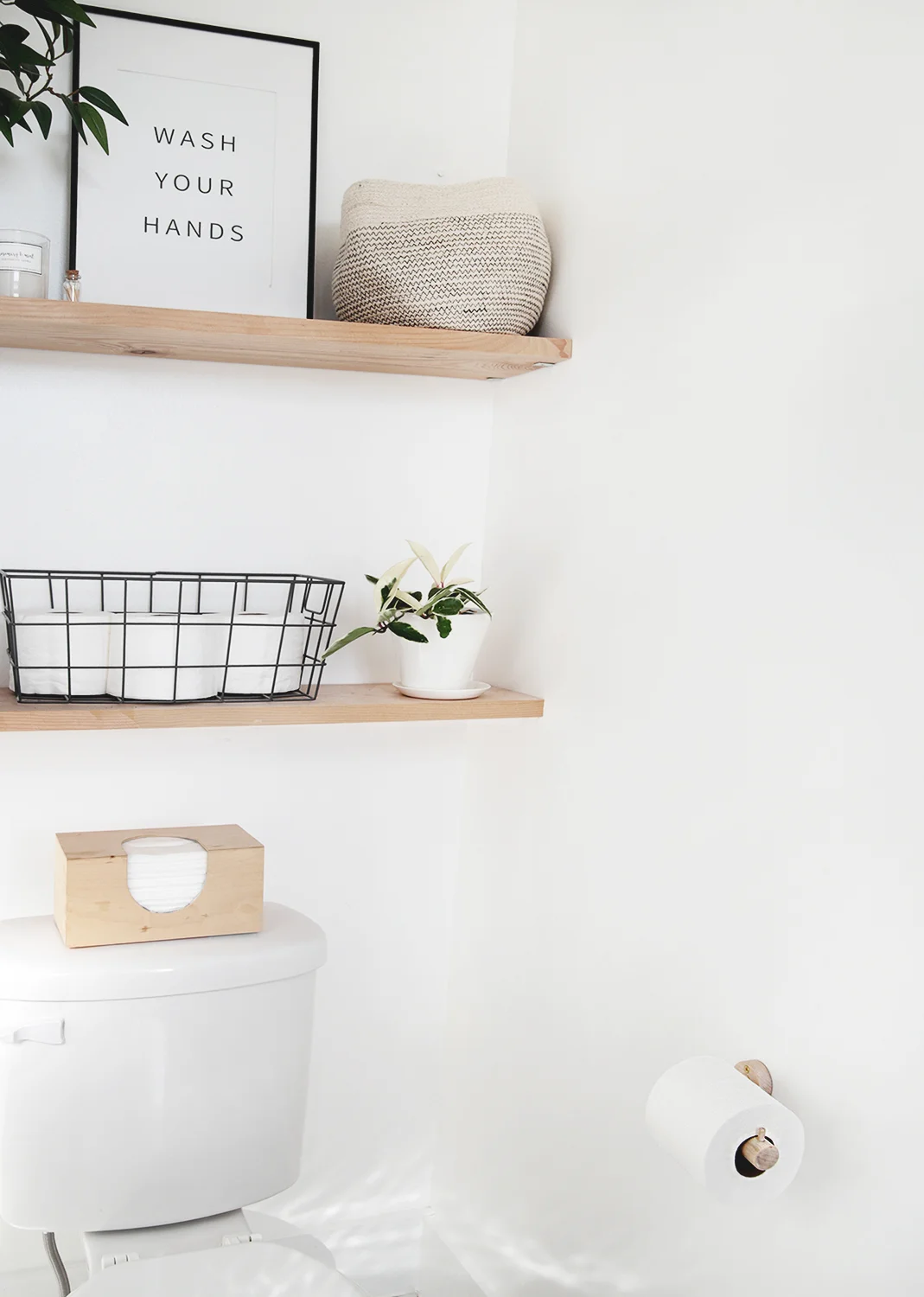 7. DIY Toilet Paper Holder from Wood