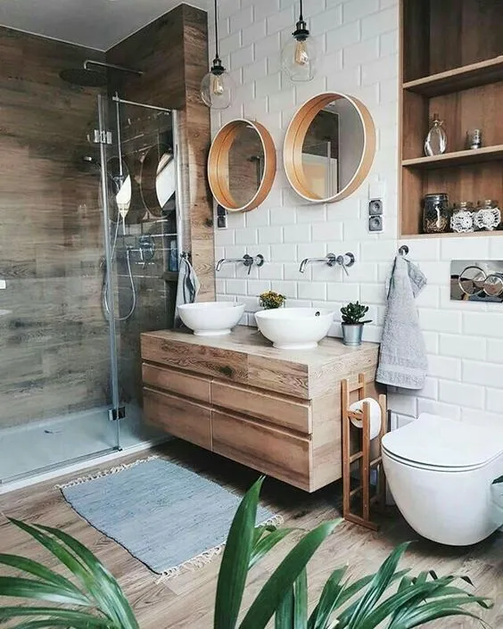 Ideas for Bathroom with Wooden Floor