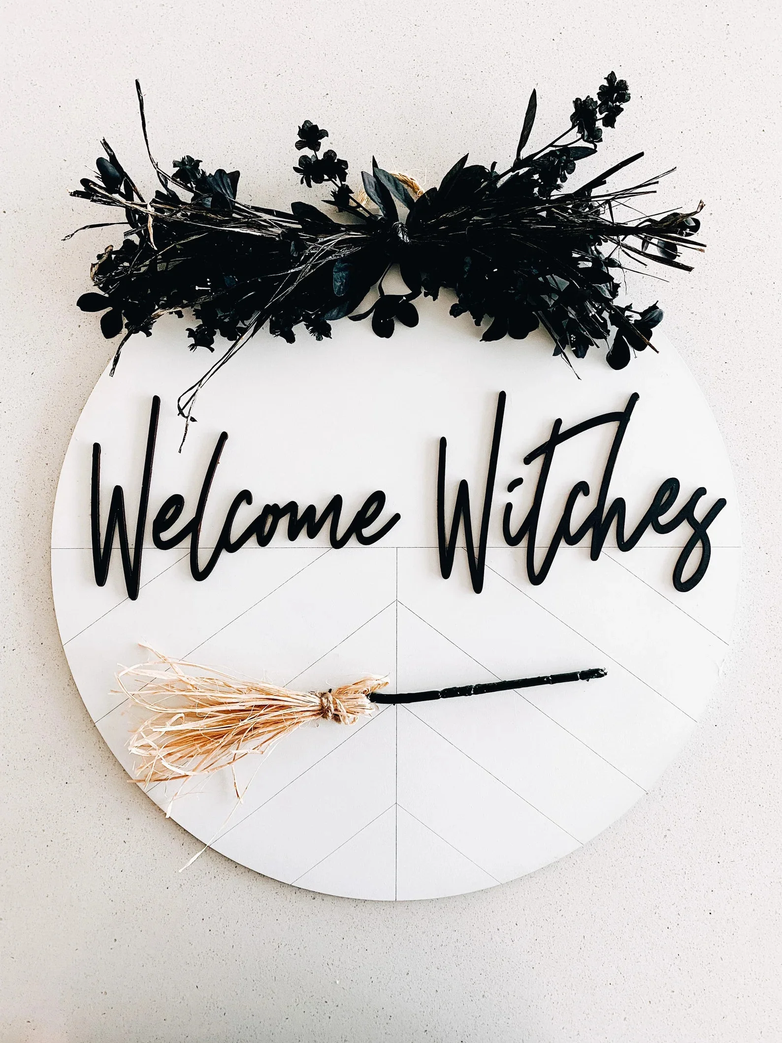 3. Halloween Door Welcome Sign for Witches