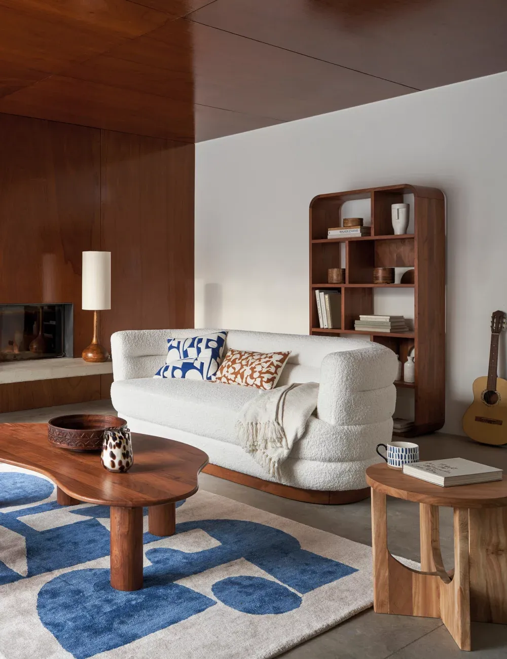 冬季全季圆形羊毛沙发，营造温馨氛围