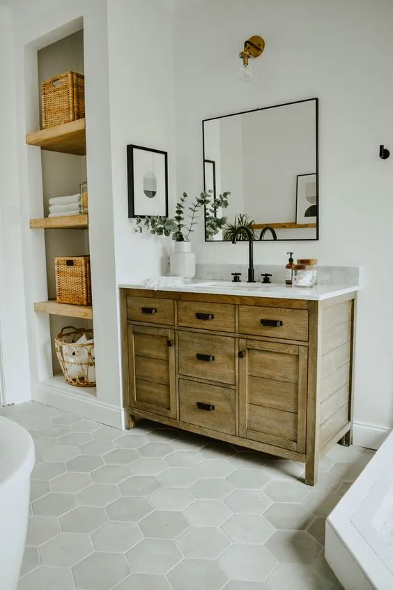 Ideas for Bathroom with Wooden Floor