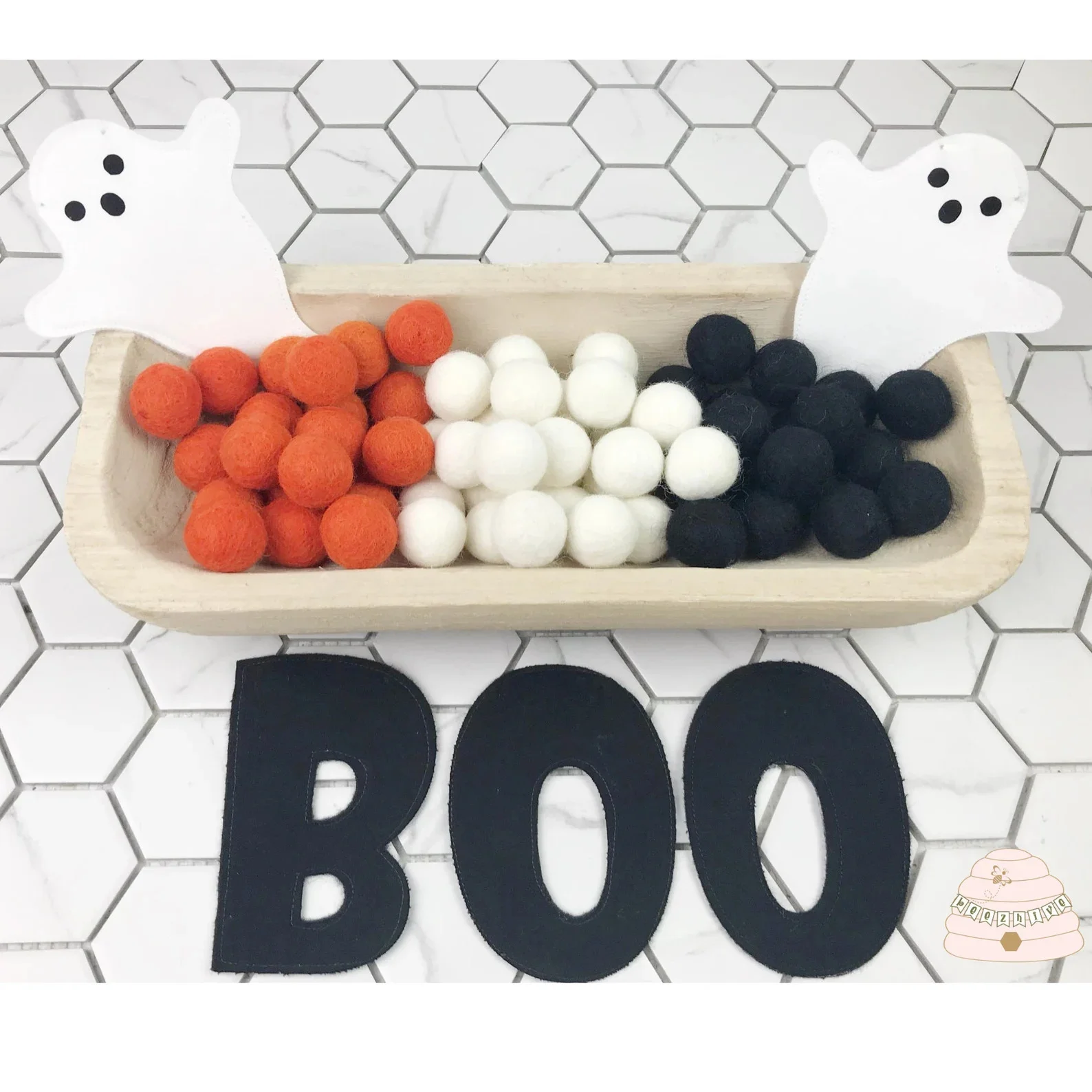 2. Conjunto de feltro con fantasmas