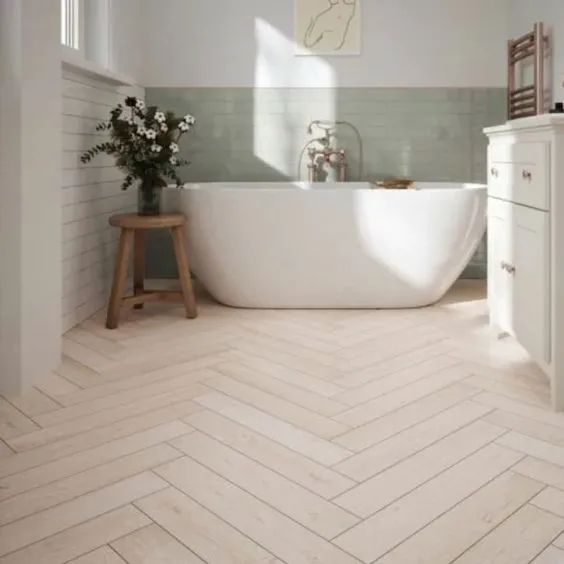 Ideas for Bathroom with Wooden Floor