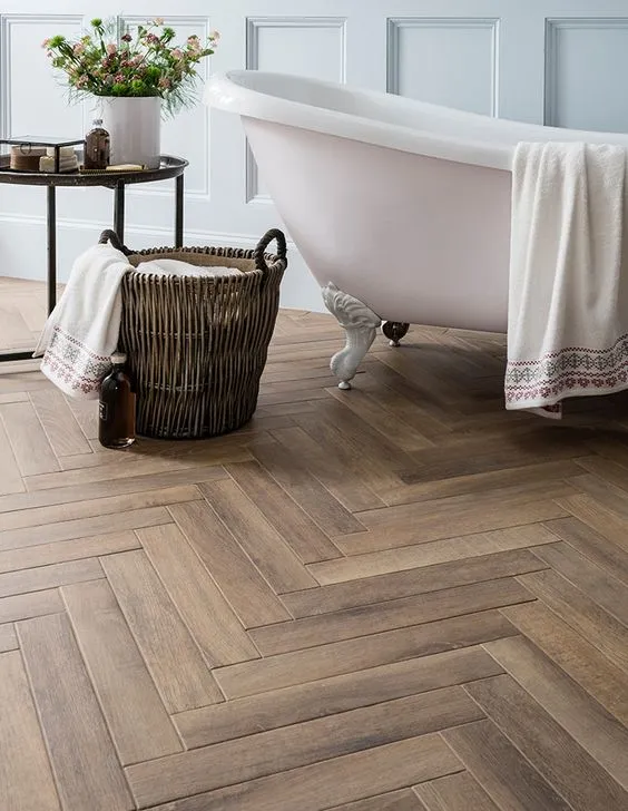 Ideas for Bathroom with Wooden Floor