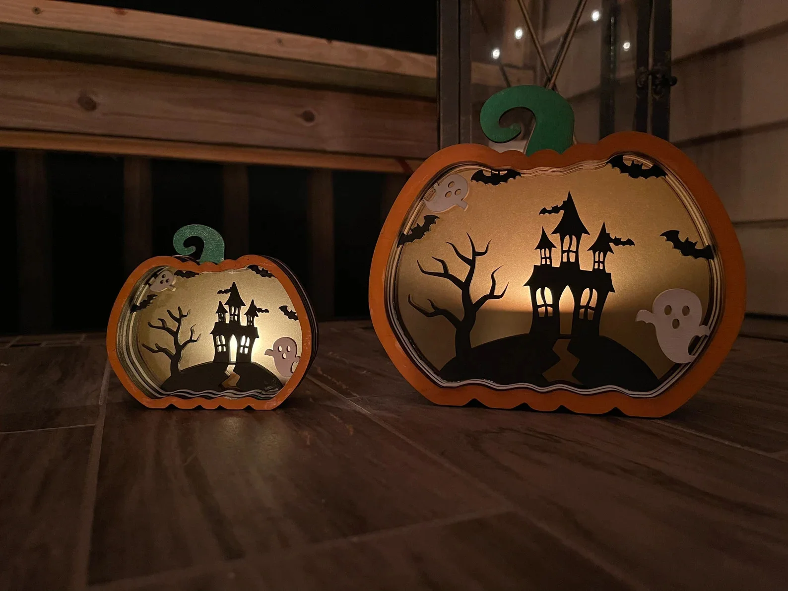 8. Decoración de calabaza en capas