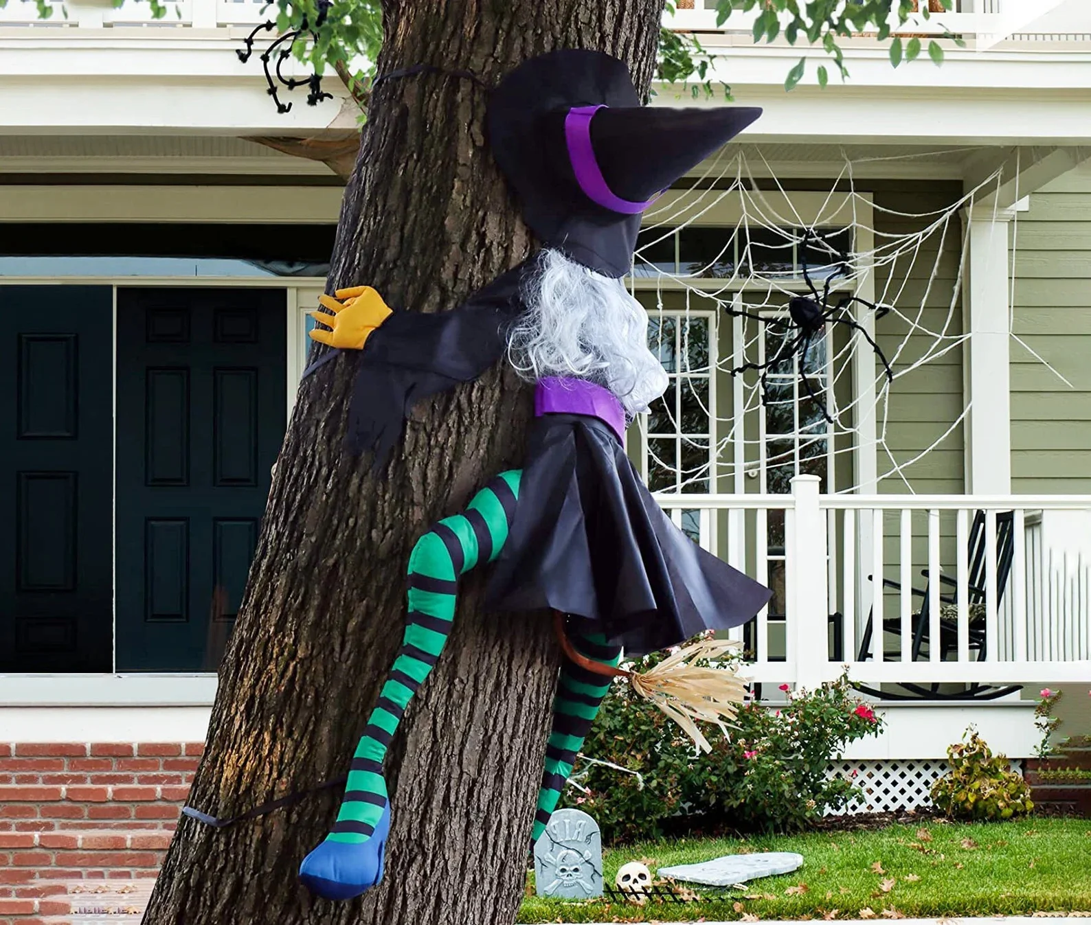 2. Halloween Decoration with Falling Witch