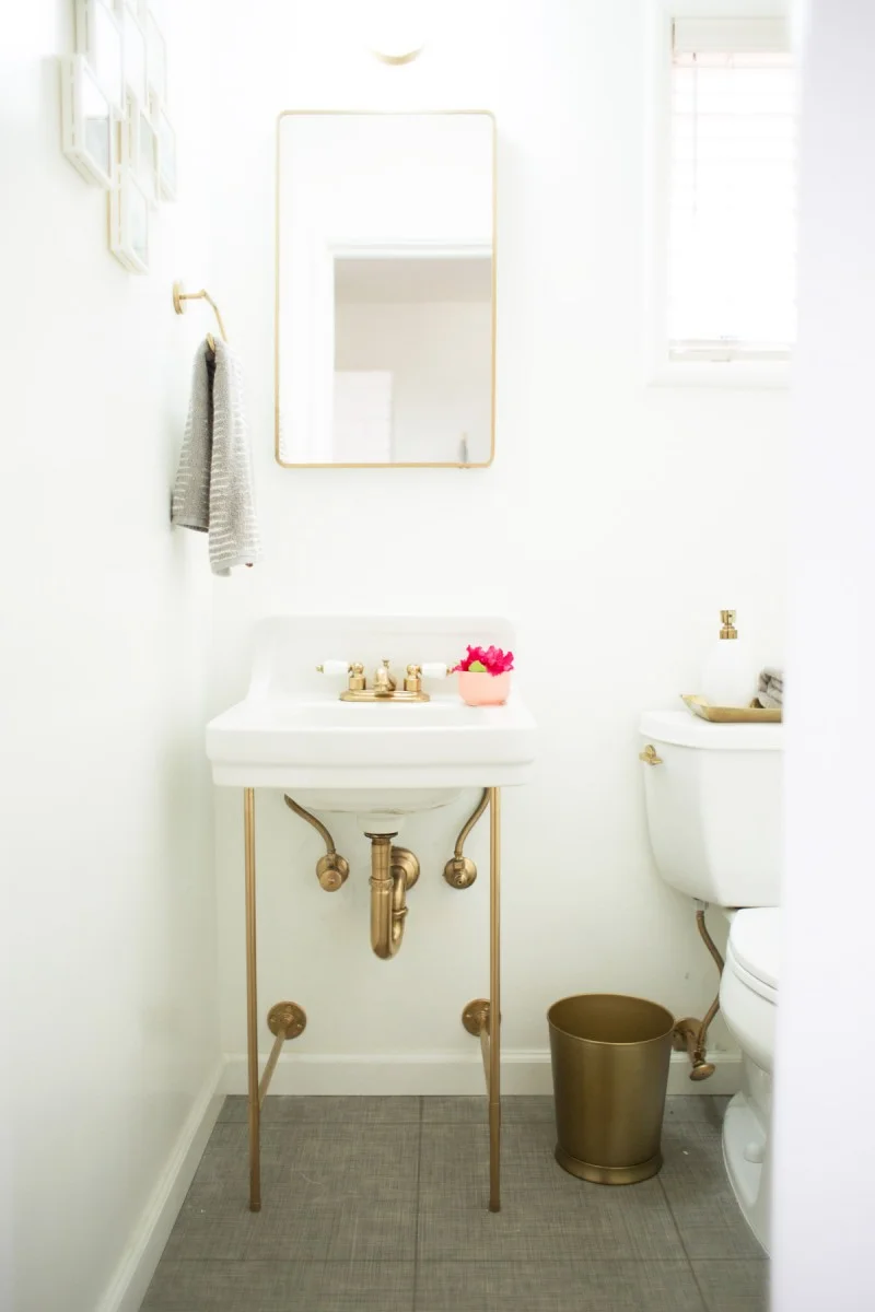 11. DIY Gold Sink Legs