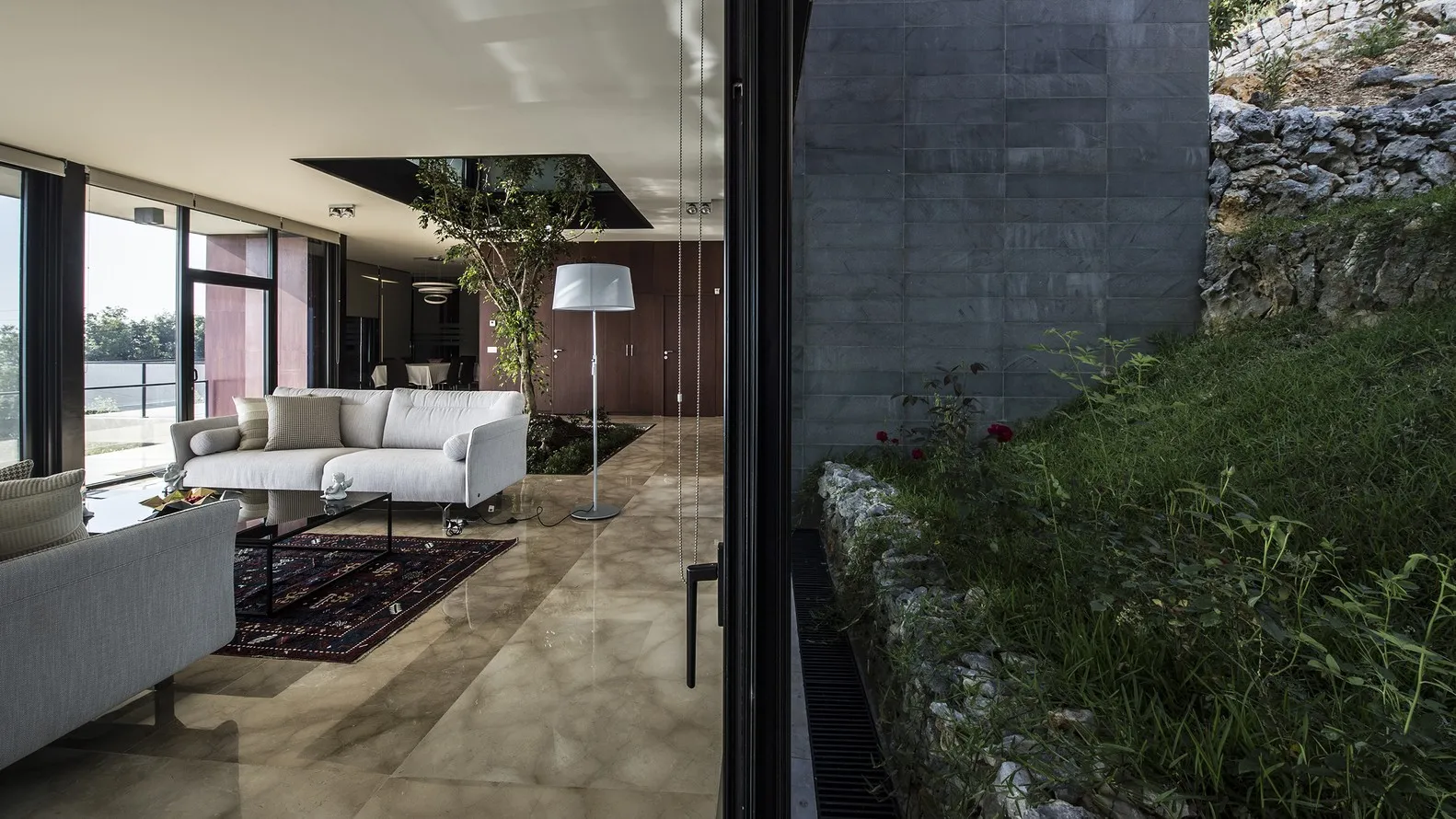 House Tahan by Blankpage Architects: Floating Stone Garden Over Junayd Bay