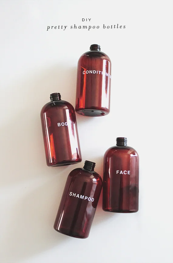 9. DIY Beautiful Shampoo Bottles