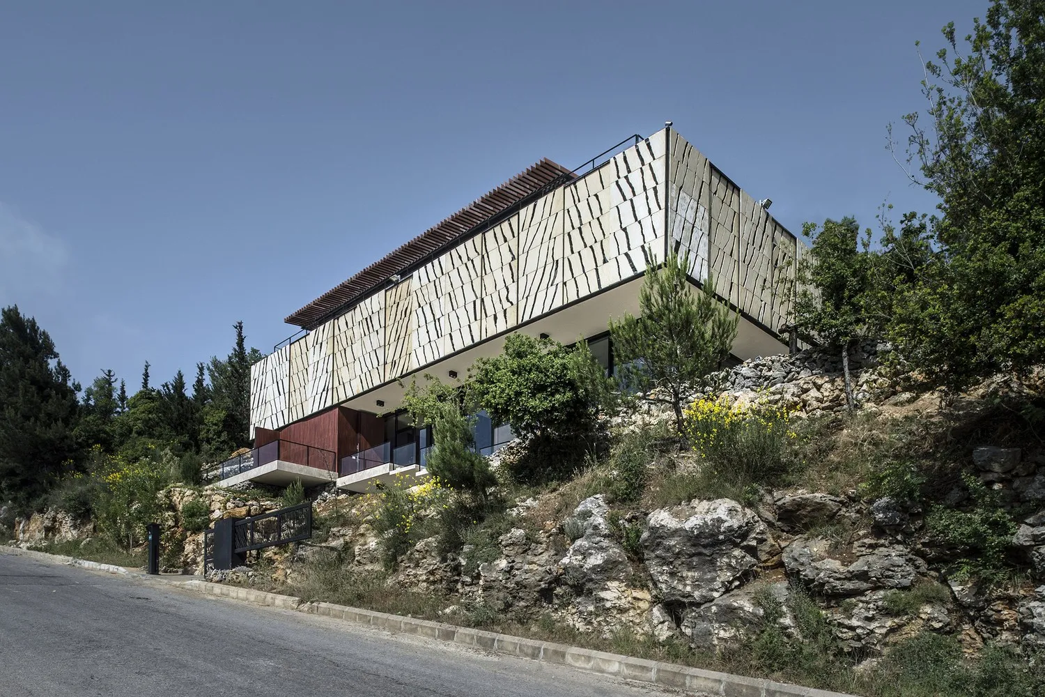 House Tahan by Blankpage Architects: Floating Stone Garden Over Junayd Bay