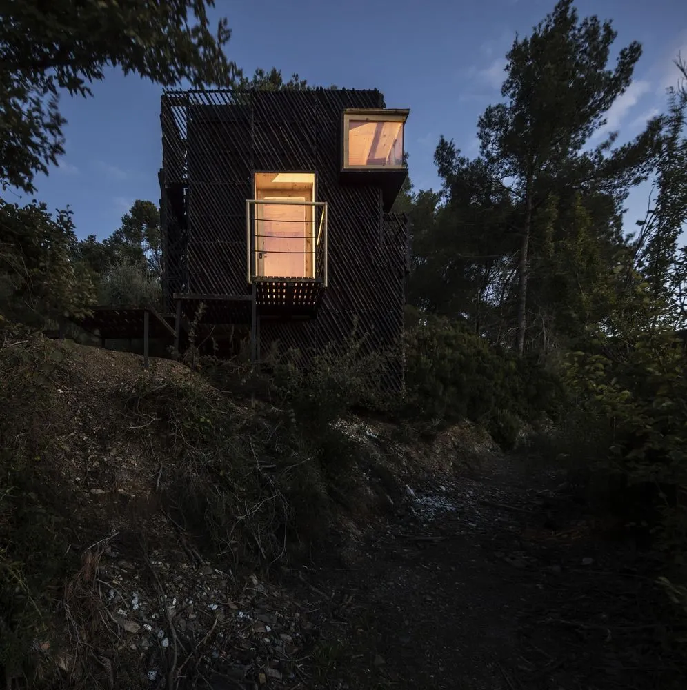 Voxel Quarantine Cabin by Valldaura Labs in Barcelona, Spain
