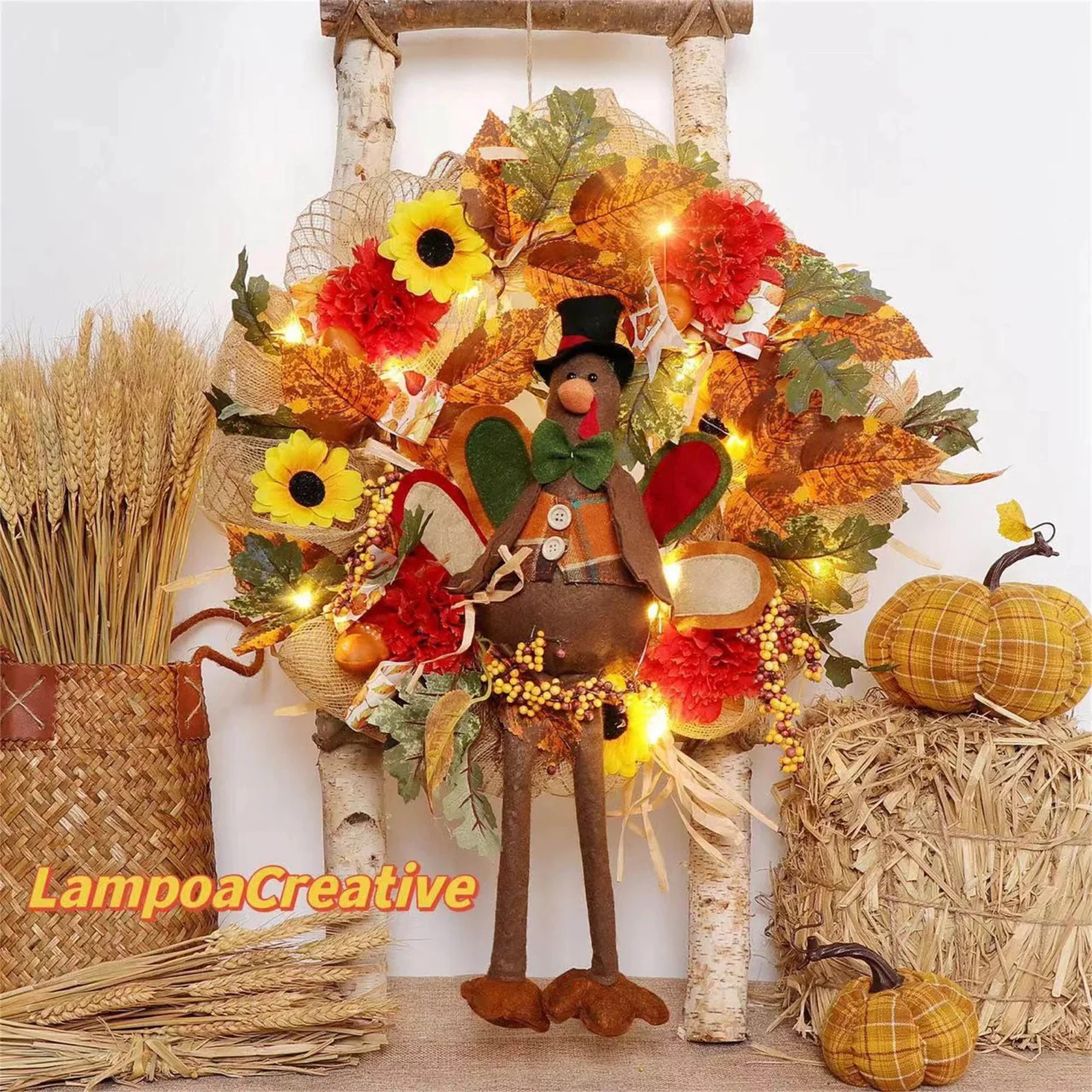 13. Guirnalda con iluminación en forma de tulipán